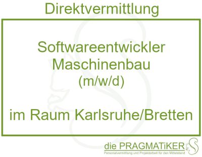 Softwareentwickler Maschinenbau(m/w/d) zur Direktvermittlung