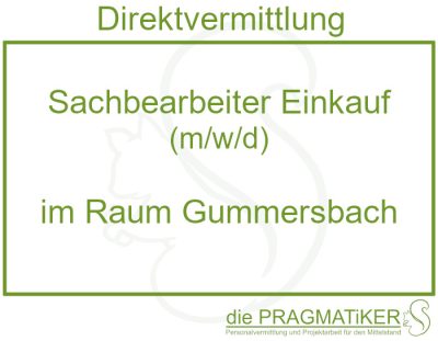 Sachbearbeiter Einkauf (m/w/d) zur Direktvermittlung
